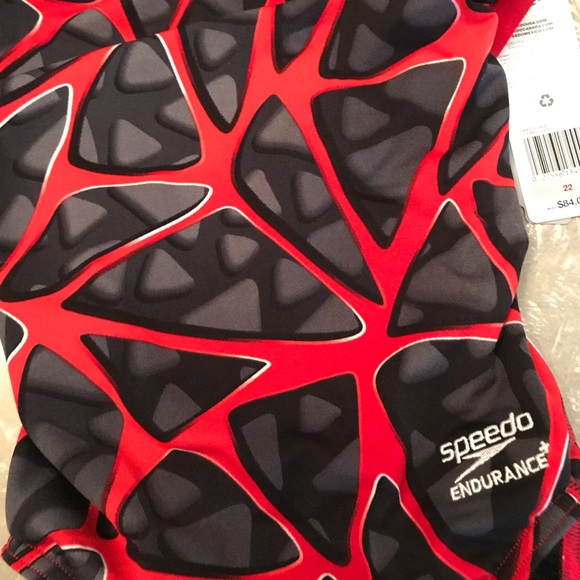 Speedo Endurance women’s swimsuit size 22 red grey - Picture 4 of 7
